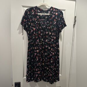 Black floral Madewell dress
